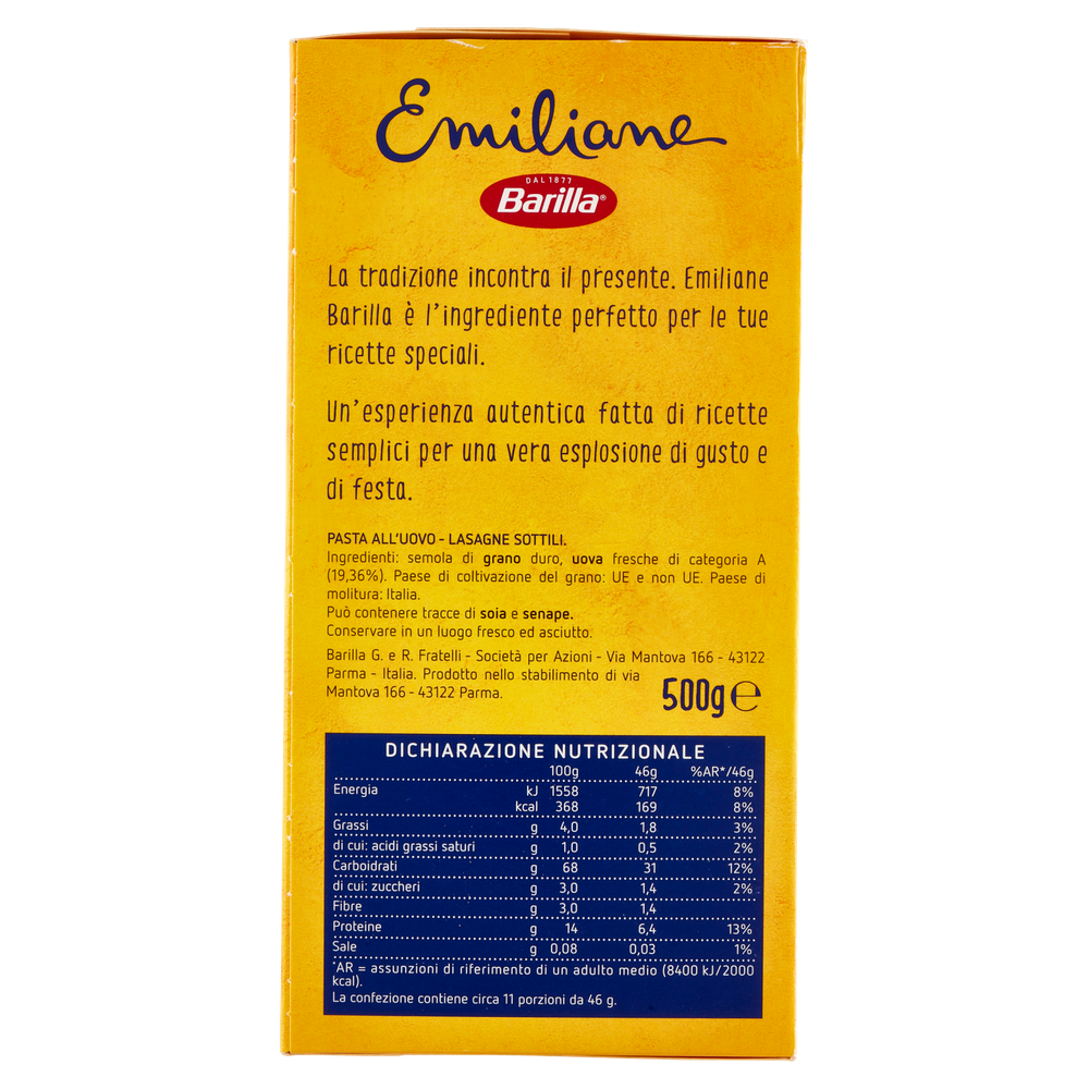 Pasta Lasagne All'uovo Le Sottili Emiliane Barilla - Foto 2