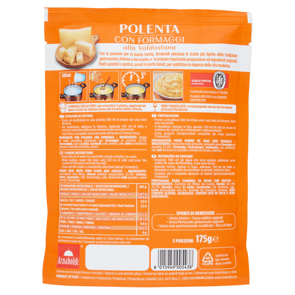 Polenta Valdostana Con Formaggi Arnaboldi - Foto 3