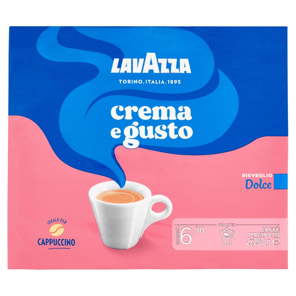 Caffe' Crema E Gusto Dolce Macinato 2x250g Lavazza
