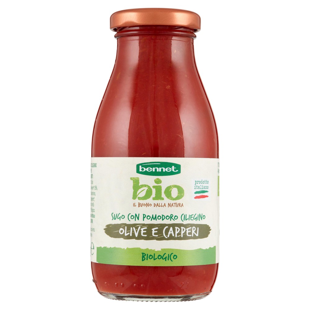 Sugo Con Pomodoro Ciliegino, Olive E Capperi Biologico Bennet Bio - Foto 1