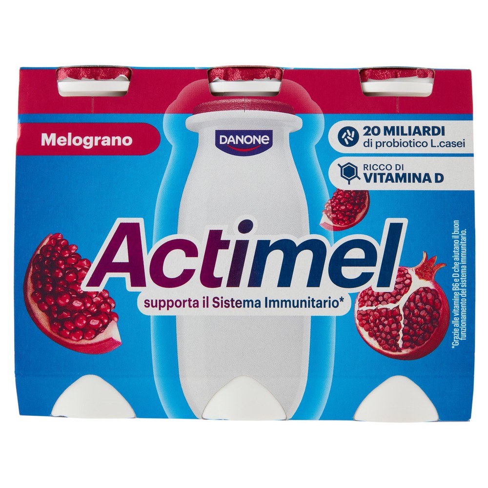 Yogurt Da Bere Ricco Di Vitamine Al Melograno 6x100ml Actimel - Foto 1