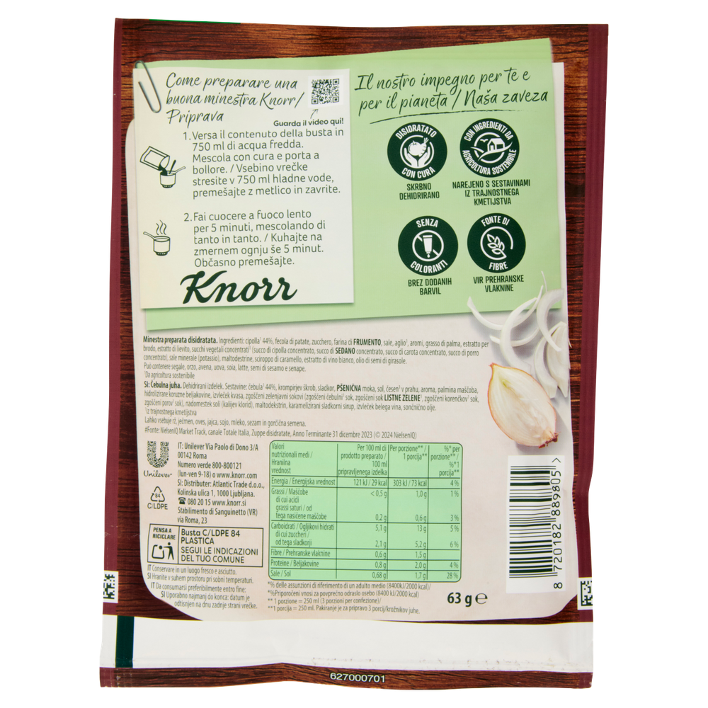 Zuppa Di Cipolle In Busta Da Agricoltura Sostenibile Knorr - Foto 3