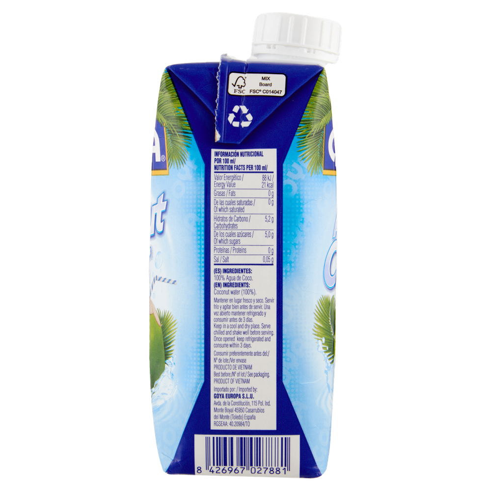 Eau de coco (Acqua di Cocco) - COCO DO VALE - 330ml, image size:1000x1000
