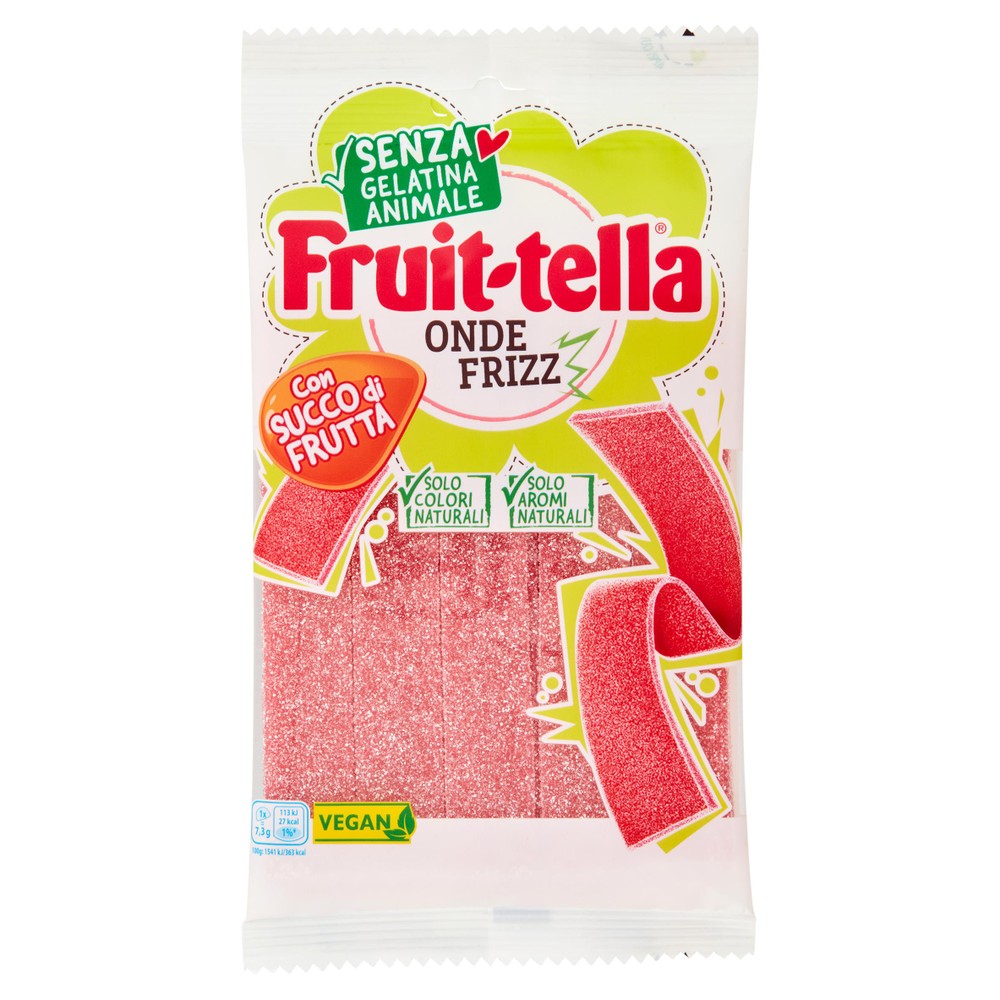 Caramelle Onde Frizz Gommose Sour Al Gusto Fragola Fruittella - Foto 1