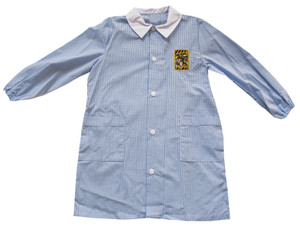 Grembiule Asilo Bambino 4 Anni Vichy Azzurro Ricamo Paw Patrol - Foto 1
