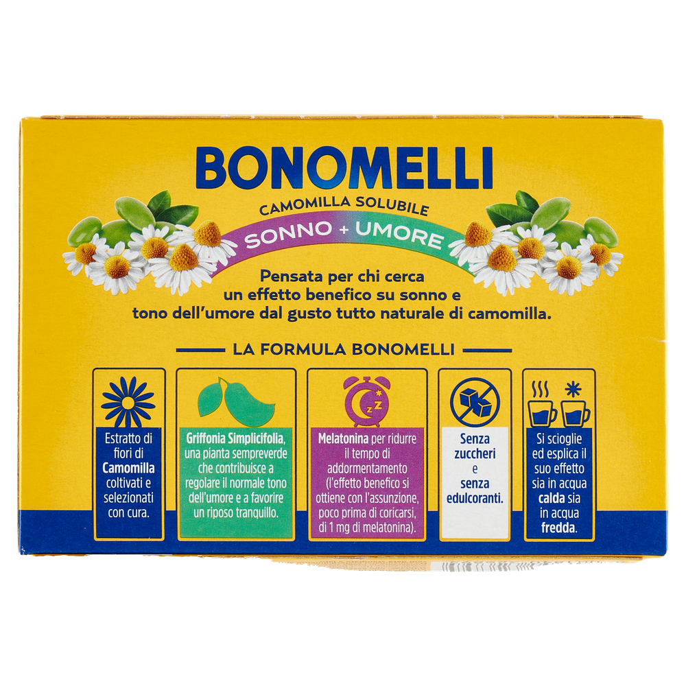 Camomilla Solubile Sonno+umore Melatonina Griffonia 16x4,5g Bonomelli - Foto 3