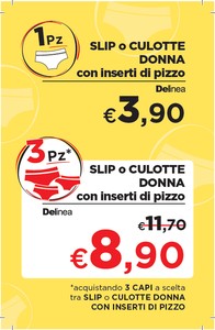 Slip Donna Con Pizzo 4 Nero Delinea - Foto 2