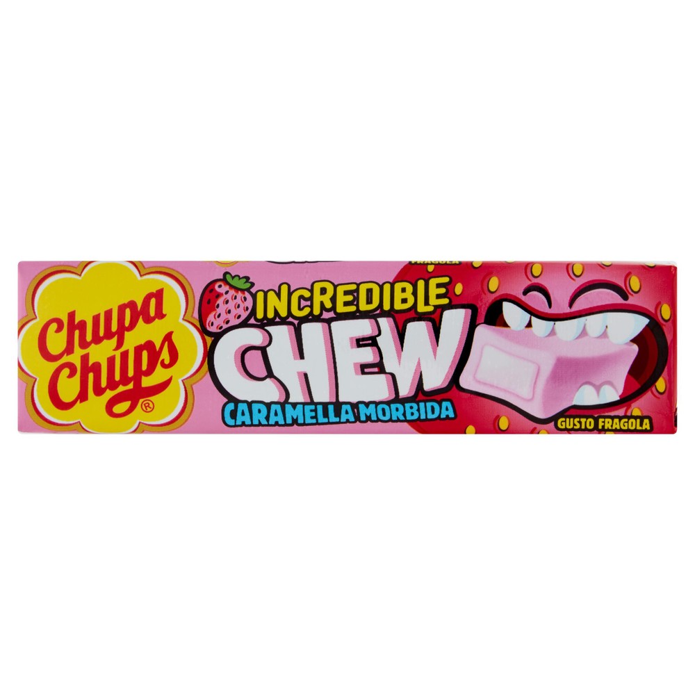 Caramelle Morbide Incredible Chew Gusto Fragola 10x5,1g Chupa Chups - Foto 1