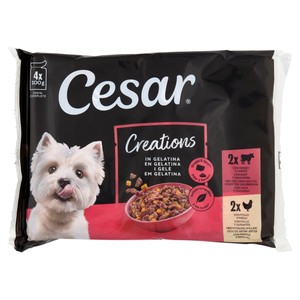 Cibo Umido Per Cani Delizie Del Giorno Gelatina Conf. Da 4 Cesar - Foto 1