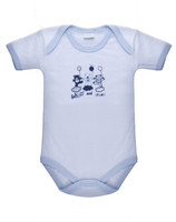 Body Neonato Mezza Manica 3 / 6 Bianco Bordo Azzurro Intimami Body Neonato Mezza Manica 3 / 6 Bianco Bordo Azzurro Intimami