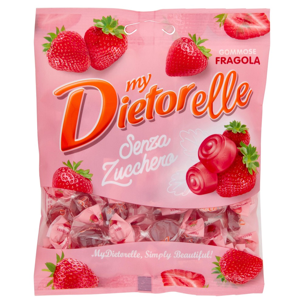 Caramelle Gommose Gusto Fragola Senza Zucchero Dietorelle - Foto 1