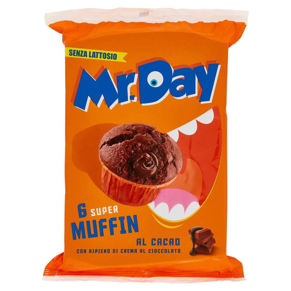 Muffin Con Crema Al Cioccolato Senza Lattosio 6x50g Mr.Day - Foto 1