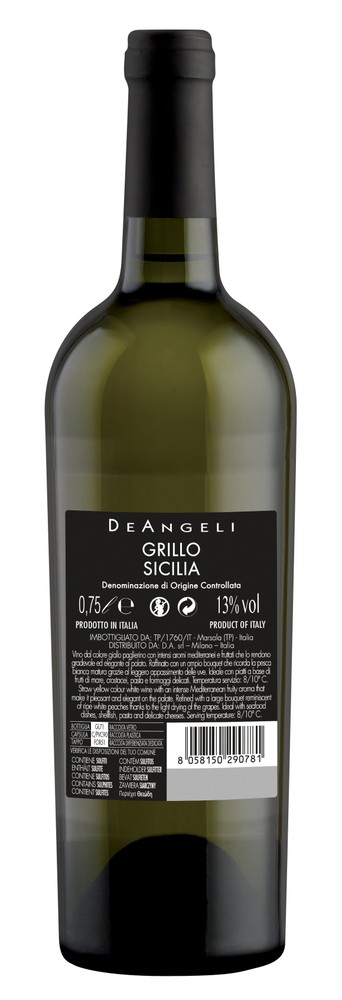 Vino Bianco Grillo Doc Sicilia Legg. Appassimento Deangeli - Foto 2