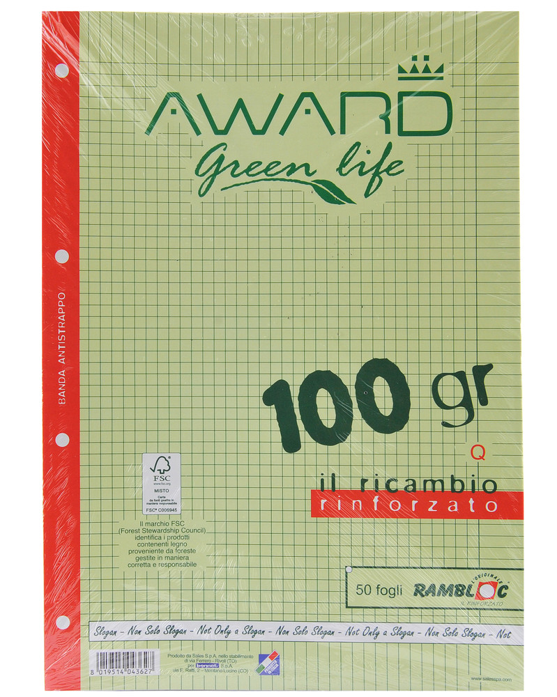 Ricambio Rinforzato A4 Award Green Life - Foto 1