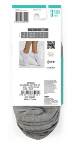 Minicalze Donna Tg.35/38 Grigio Melange Conf Da 3 Pompea - Foto 2