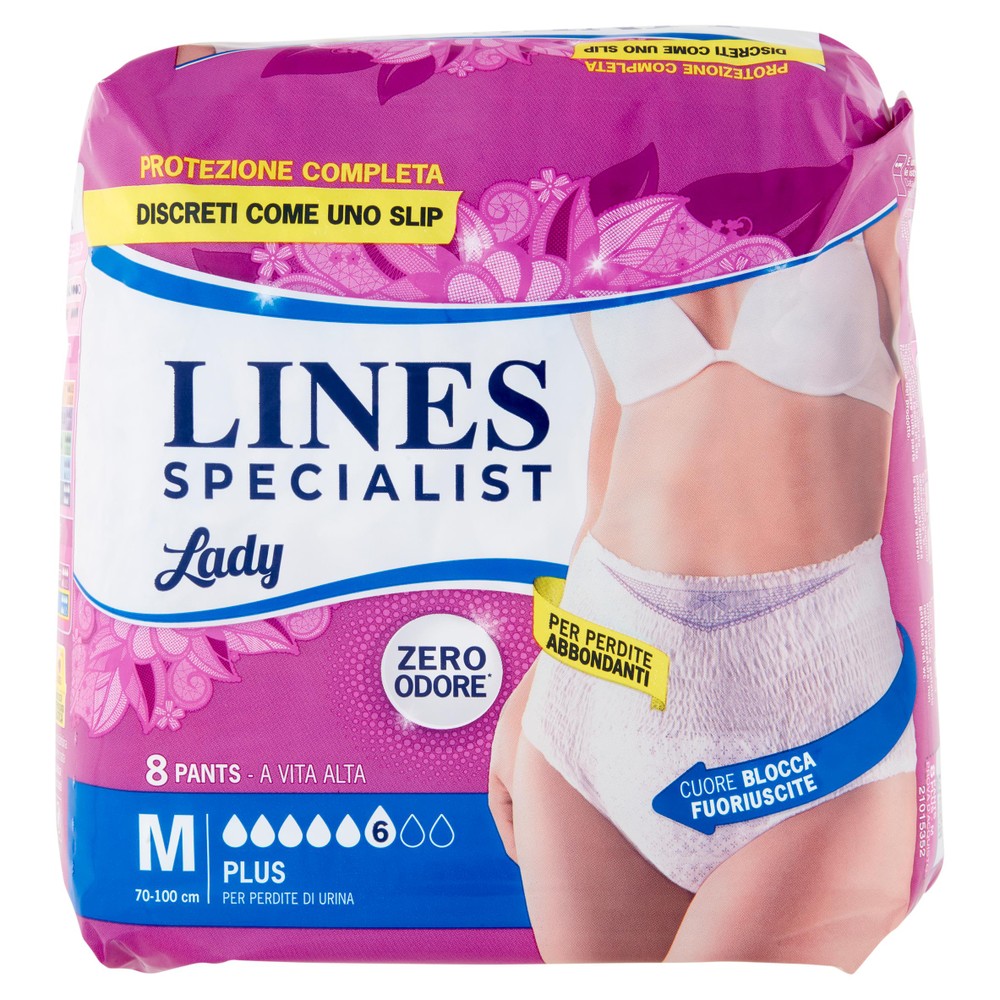 Pants Plus Lady Per Incontinenza Taglia M Lines Specialist