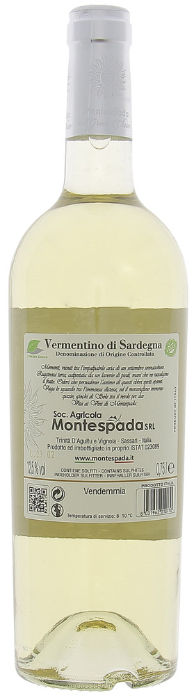 Vermentino Di Sardegna Montespada Agricola - Foto 2