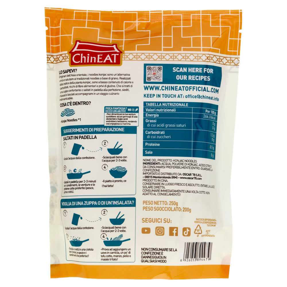 Konjac Noodles Senza Glutine Chineat - Foto 3