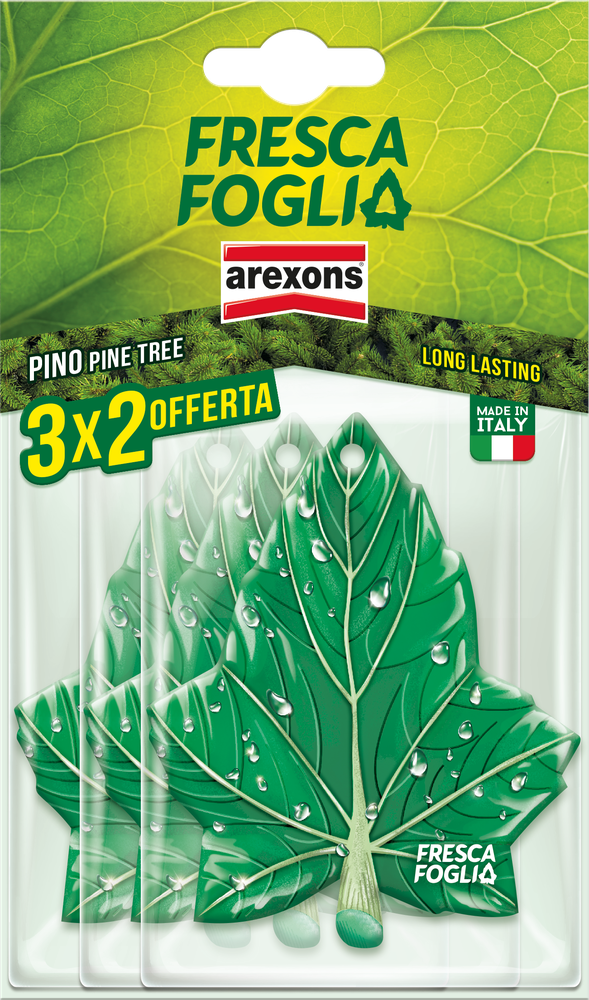Profumatore Per Auto Fresca Foglia Tris Pino Arexons - Foto 1