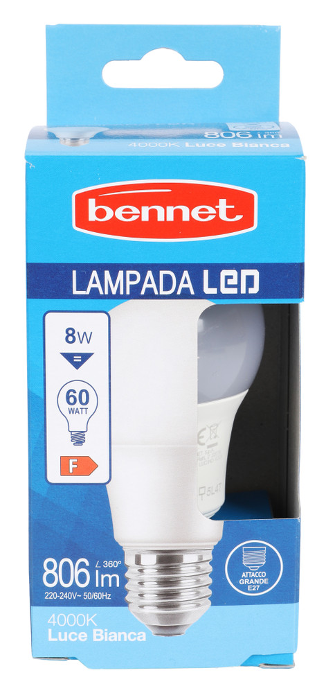 Lampadina A Fil.Led Goccia 60we27 Luce Calda Bennet - Foto 1