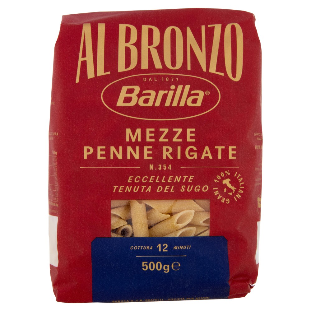Pasta Mezze Penne Rigate N.352 Al Bronzo Barilla - Foto 1
