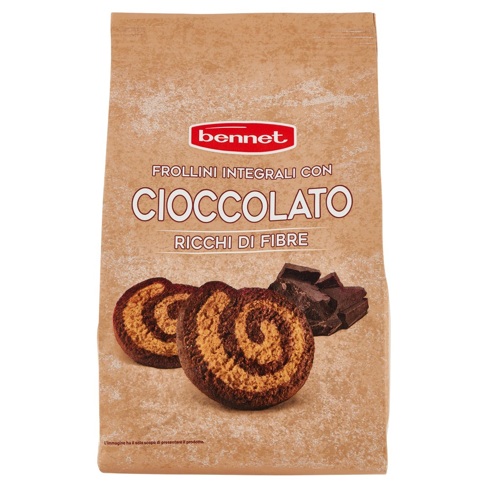 Biscotti Frollini Con Farina Integrale Al Cioccolato Bennet - Foto 1
