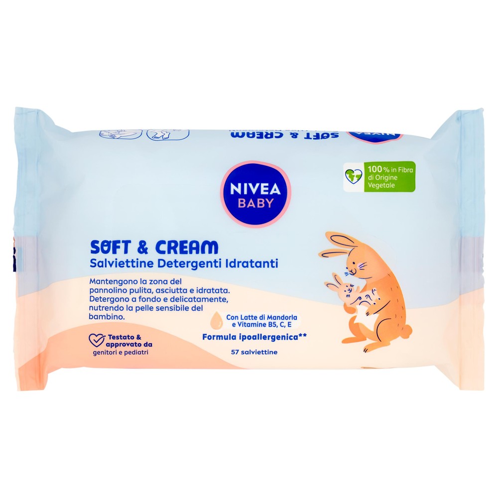 Salviettine Baby Soft & Cream Nivea - Foto 1