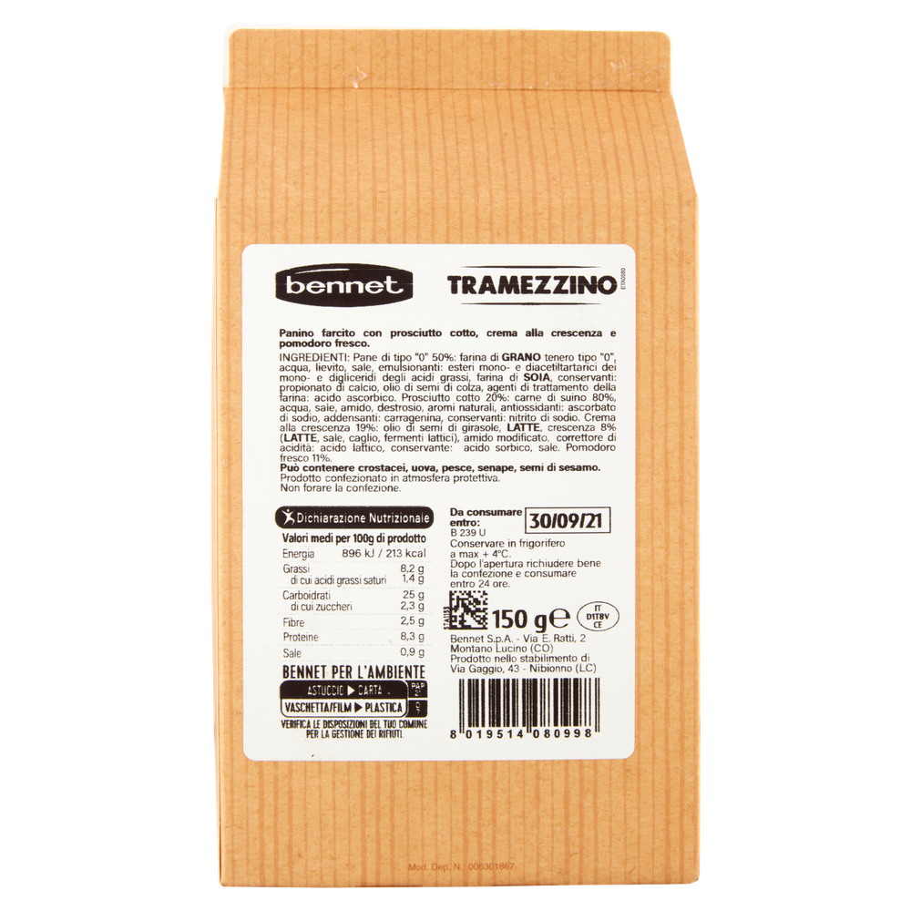 Tramezzini Cotto Crema Crescenza E Pomodoro Bennet - Foto 3