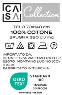 Vendita Z plain special telo spugna 70x140 bianco 380gr/mq, vendita online  Z plain special telo spugna 70x140 bianco 380gr/mq