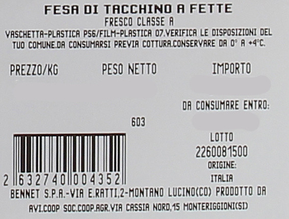 Fesa A Fette Di Tacchino