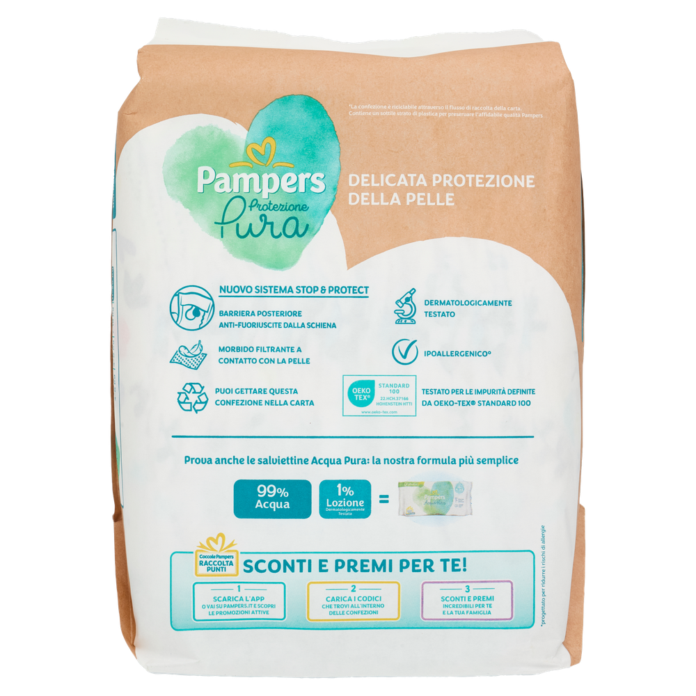 Pannolini Protezione Pura, Taglia 5 Junior (11-25 Kg) Pampers - Foto 3