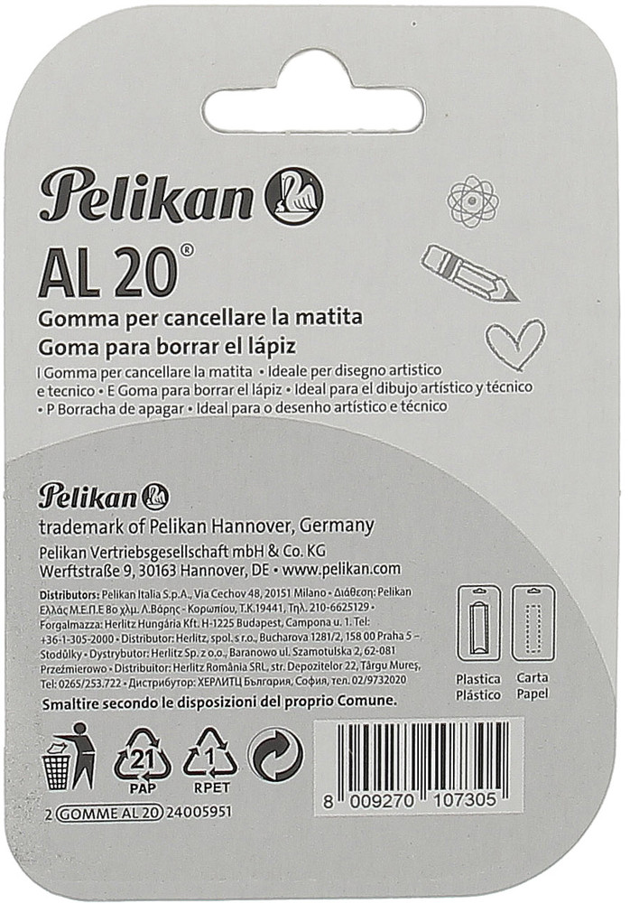 Gomma Bianca Al20 Pelikan - Foto 2