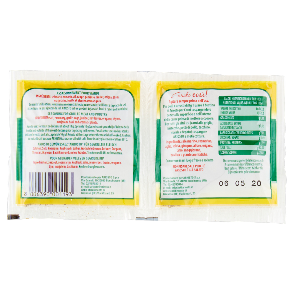 Insaporitore Per Carni Arrosto E Ai Ferri 2x10g Ariosto - Foto 3