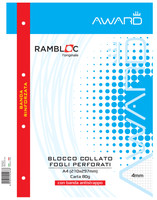 Blocco A 4 Rigatura 4 mm 40 Fogli Perforati Blocco A 4 Rigatura 4 mm 40 Fogli Perforati