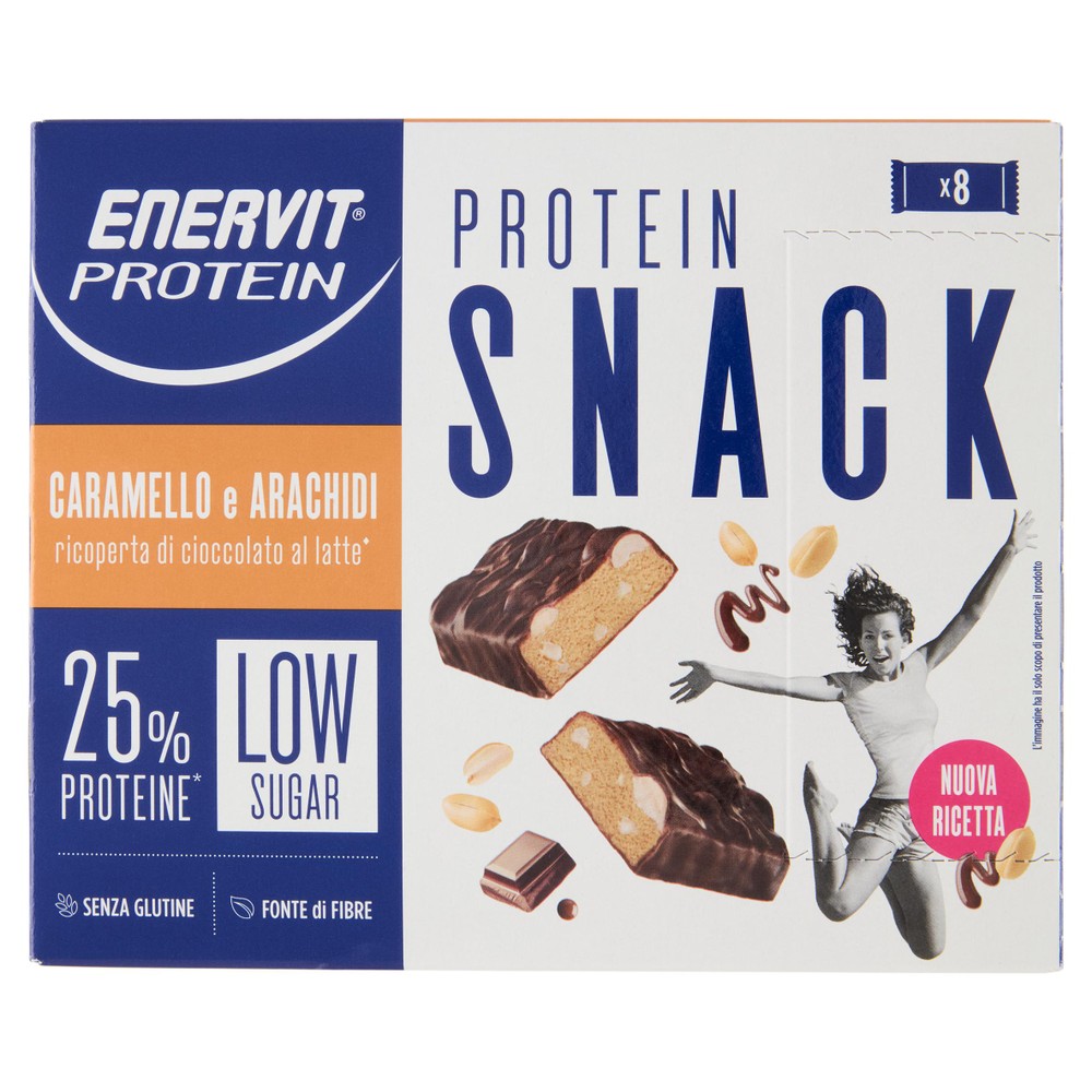 Enervit Protein Low Sugar Protein Snack Caramello E Arachidi 8 X 31 G - Foto 1