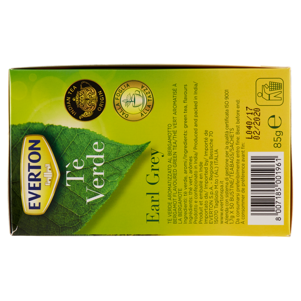 Tè Verde Earl Grey Taste Of Nature 40x1,7g Bustine Everton - Foto 2