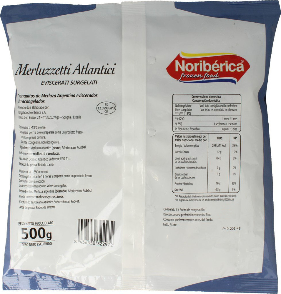 Merluzzetti Atlantici Surgelati Noriberica In Busta - Foto 2