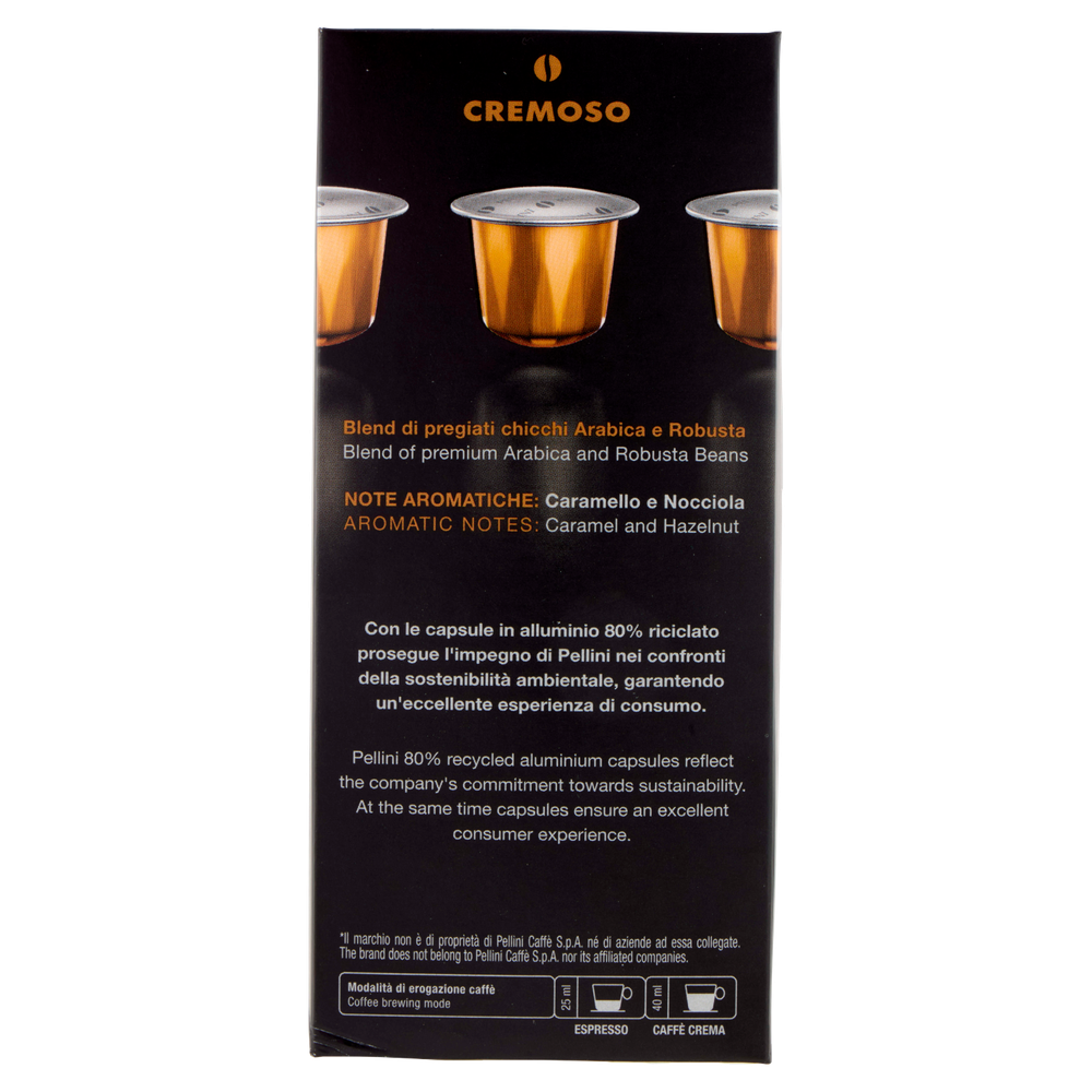 Caffe' Miscela Cremoso Capsule Compatibili Nespresso Pellini,Conf.30 - Foto 2