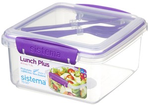 Contenitore Porta Pranzo Con Posate Sistema Colori Vari - Foto 1