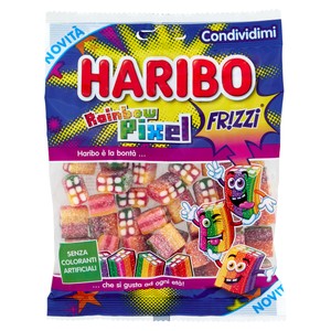 Caramelle Gommose Rainbow Pixel Fr!zzi Frizzanti Vegane Haribo - Foto 1