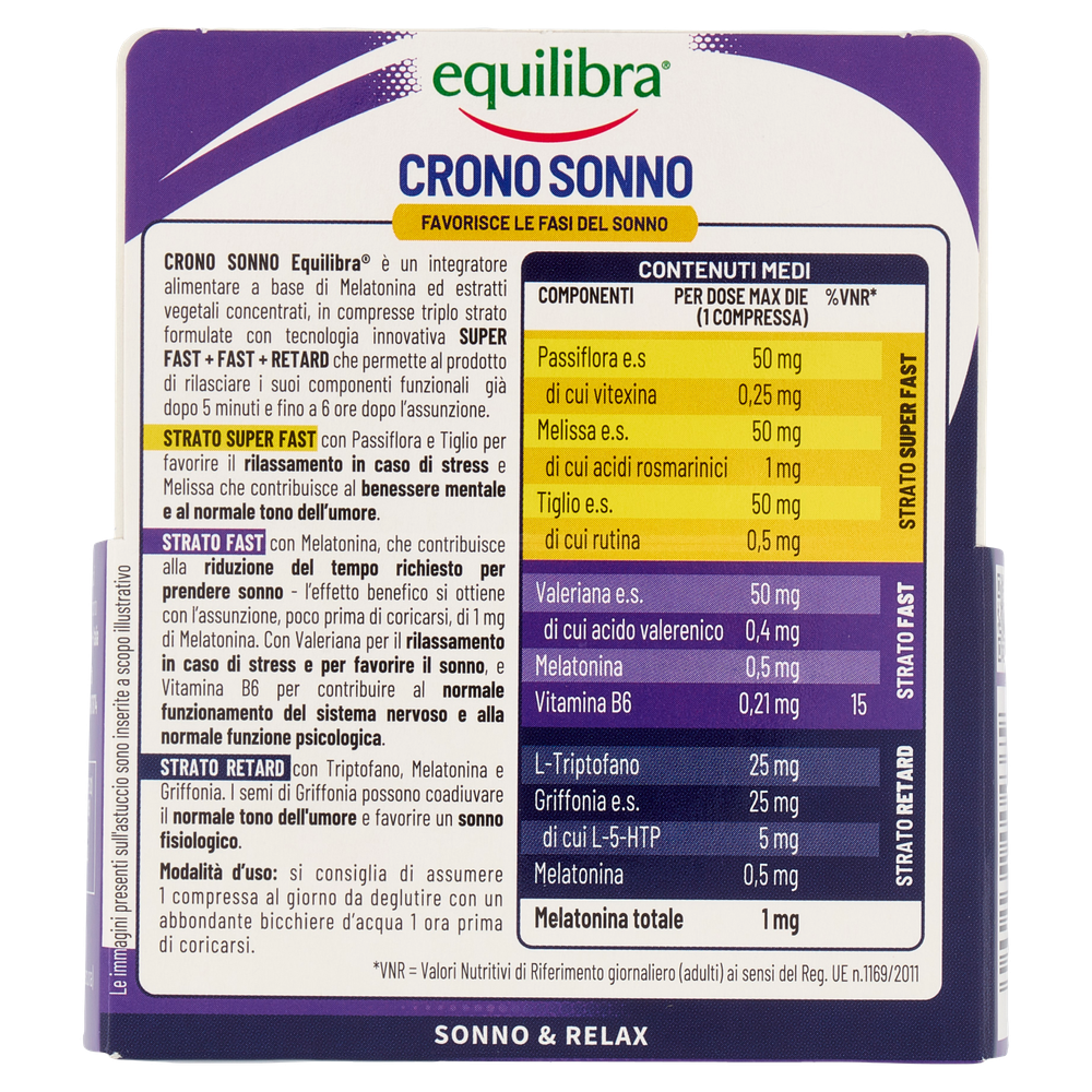 Equilibra Crono Sonno 30 Compresse - Foto 3