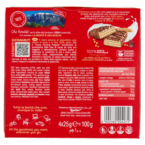 Barrette Milk & Cereals Wafer E Cioccolato Con Crema 4x25g Loacker - Foto 3