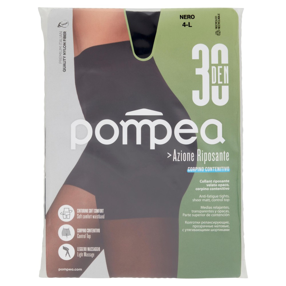 Collant Riposante Tg 4 Nero 30 Denari Pompea - Foto 1