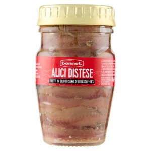 Filetti Di Alici Distese In Vaso In Olio Di Girasole Bennet - Foto 1