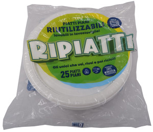 25 Piatti Fondi Riutilizzabili In Polipropilene - Foto 1