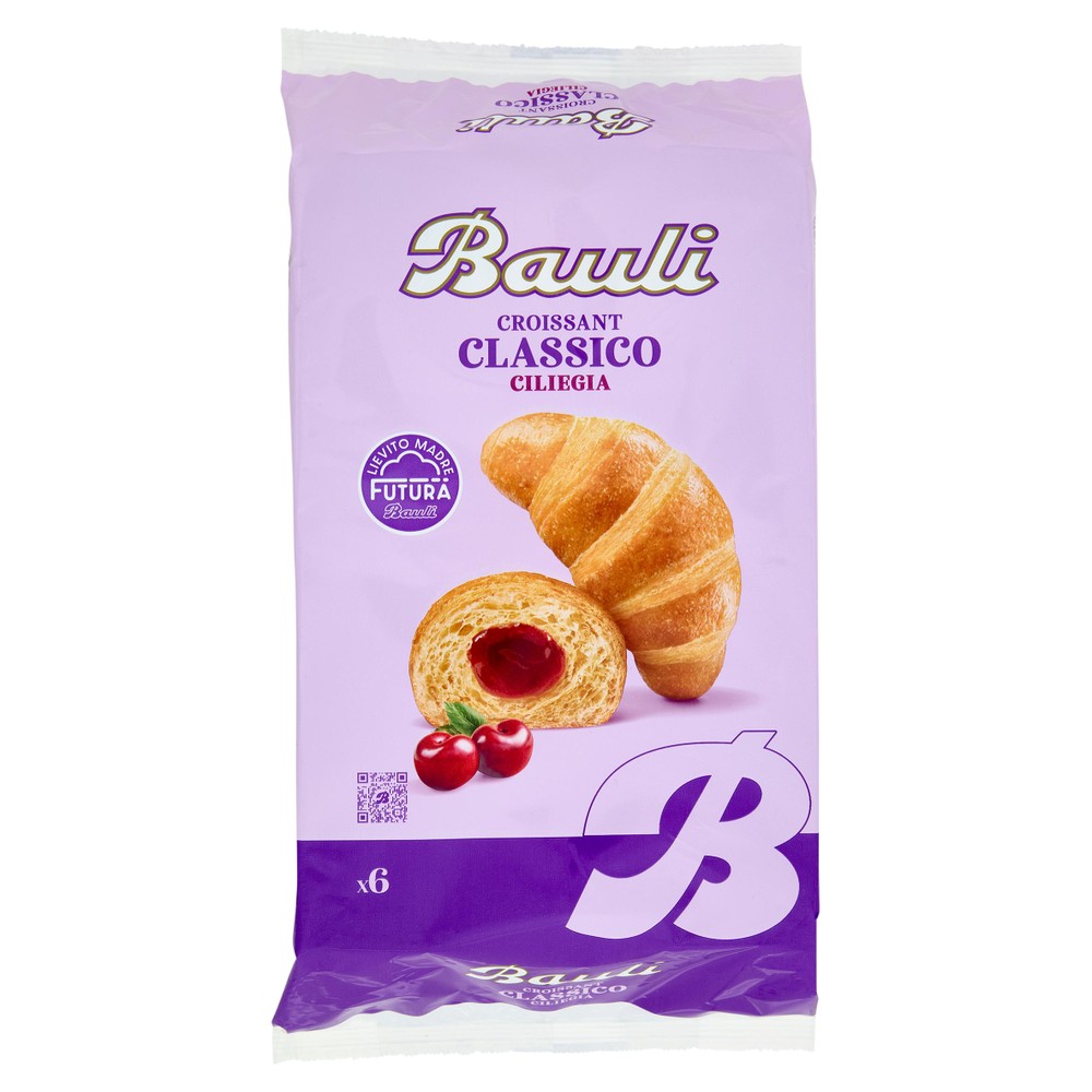 Croissant Classico Alla Ciliegia A Lievitazione Naturale 6x50g Bauli - Foto 1