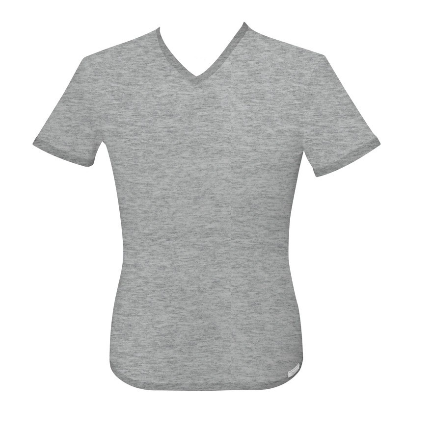 Maglia Intima Uomo Mezza Manica Scollo V L Grigio Melange Delinea - Foto 1