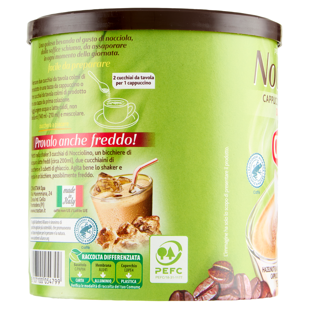 Cappuccino Solubile Alla Nocciola Nocciolino Senza Glutine Crastan - Foto 2