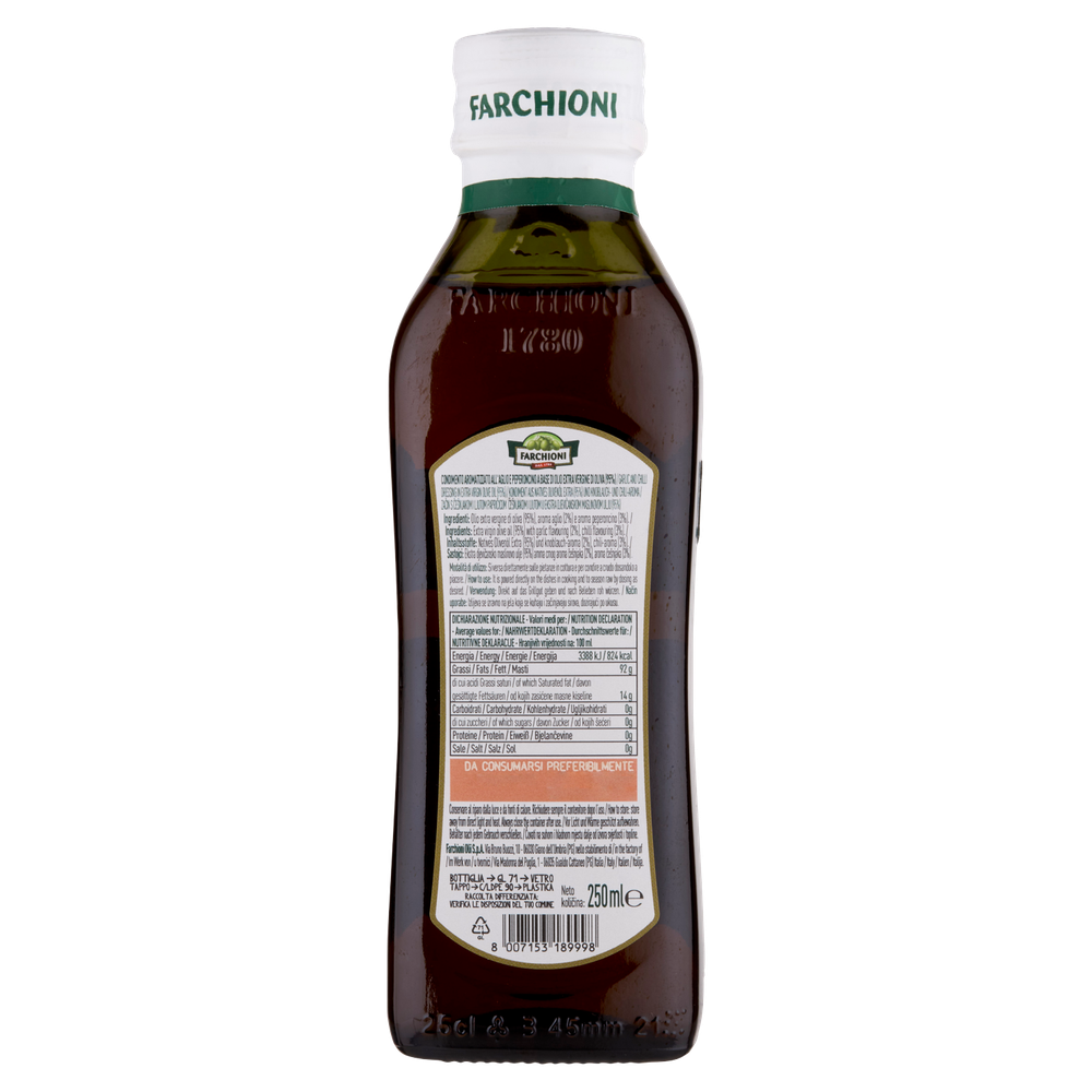 Condimento All'aglio E Peperoncino In Olio Evo Farchioni - Foto 3