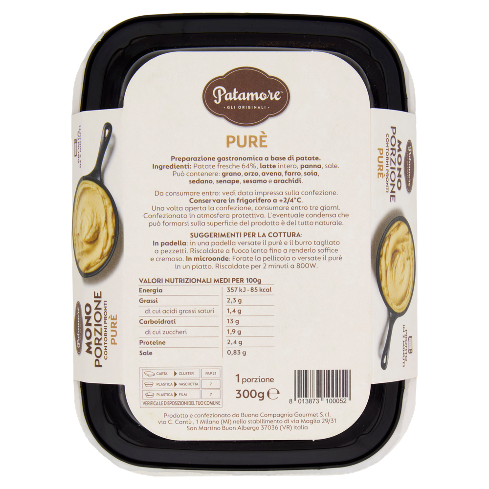 Mono Porzione Contorni Pronti Purè Patamore - Foto 3